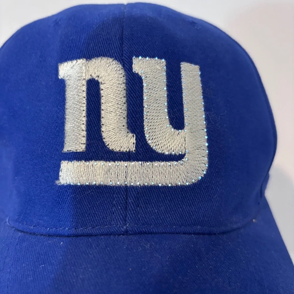 Vintage NY Giants Light-Up Hat Blue Logo7‎ NFL Adjustable Strapback Cap 90's